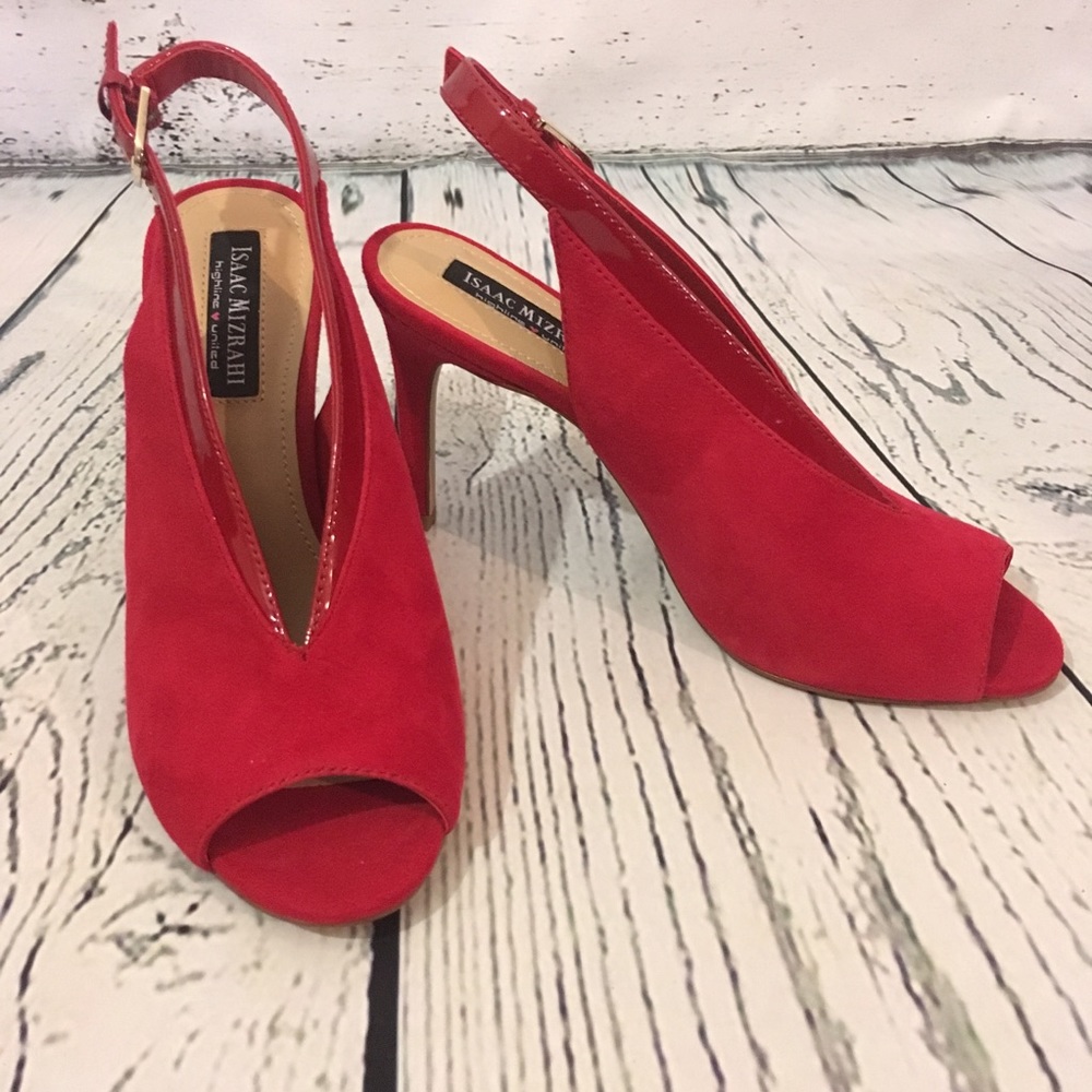NEW Isaac Mizrahi Women's Red Ledger High Heel